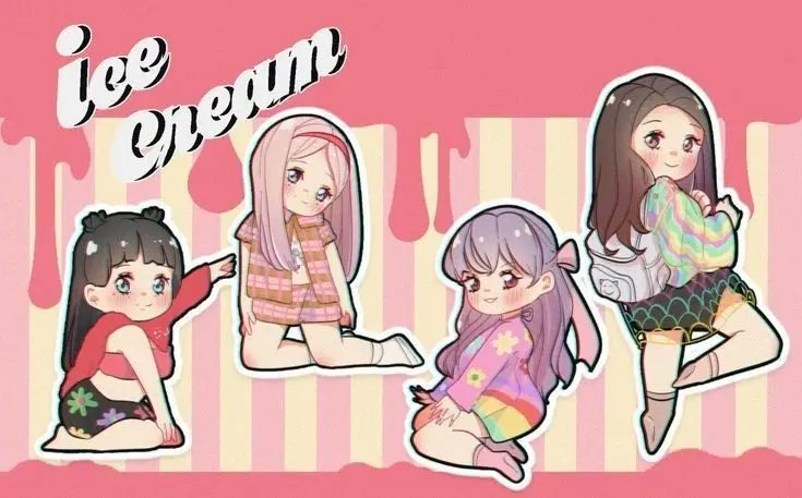 Hình Nền Blackpink Chibi Cute Đáng Yêu 28