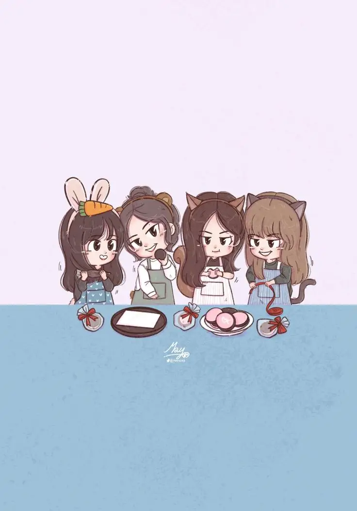 Hình Nền Blackpink Chibi Cute Đáng Yêu 34