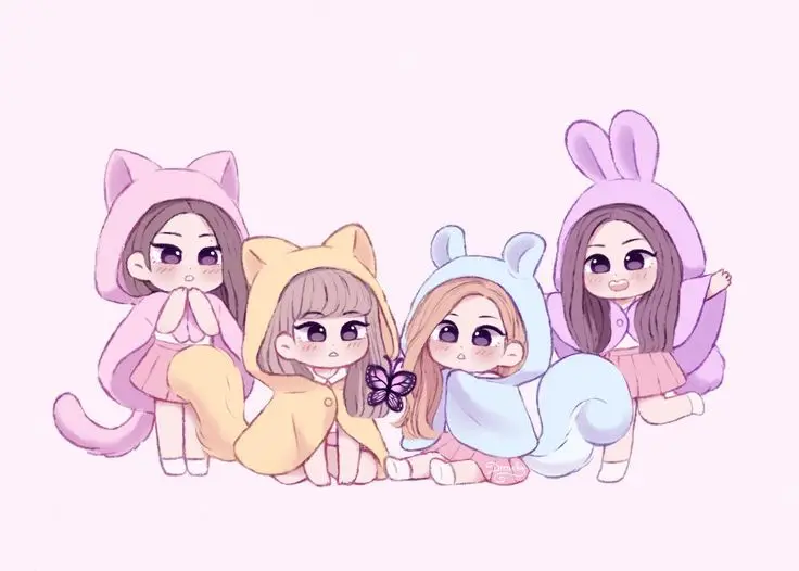 Hình Nền Blackpink Chibi Cute Đáng Yêu 37