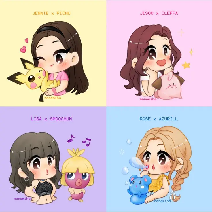 Hình Nền Blackpink Chibi Cute Đáng Yêu 38