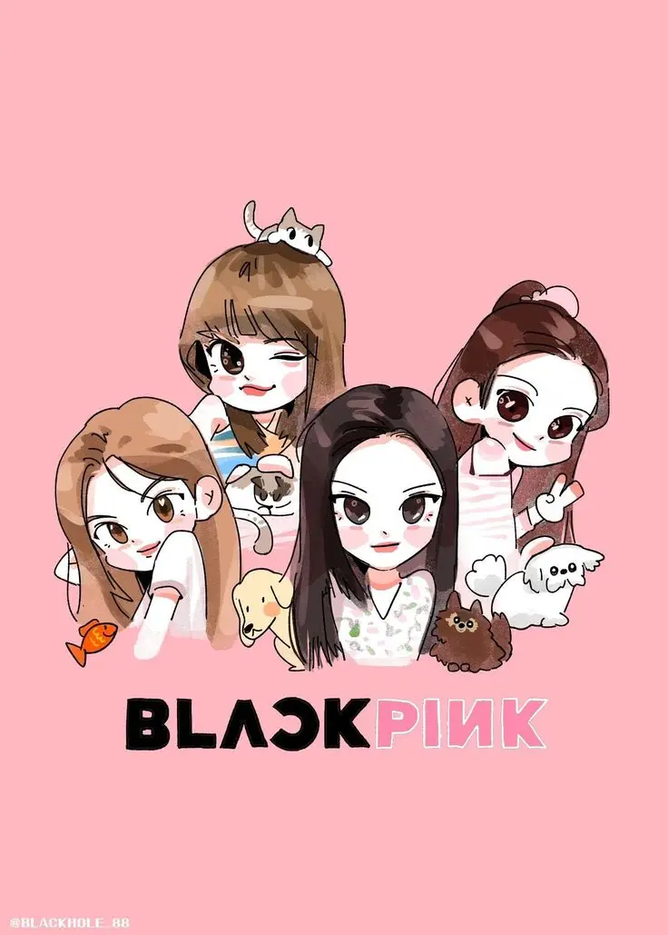Hình Nền Blackpink Chibi Cute Đáng Yêu 56