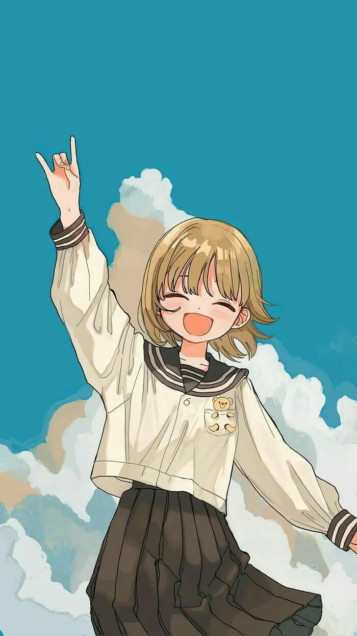 Hình nền cô gái anime dễ thương 14