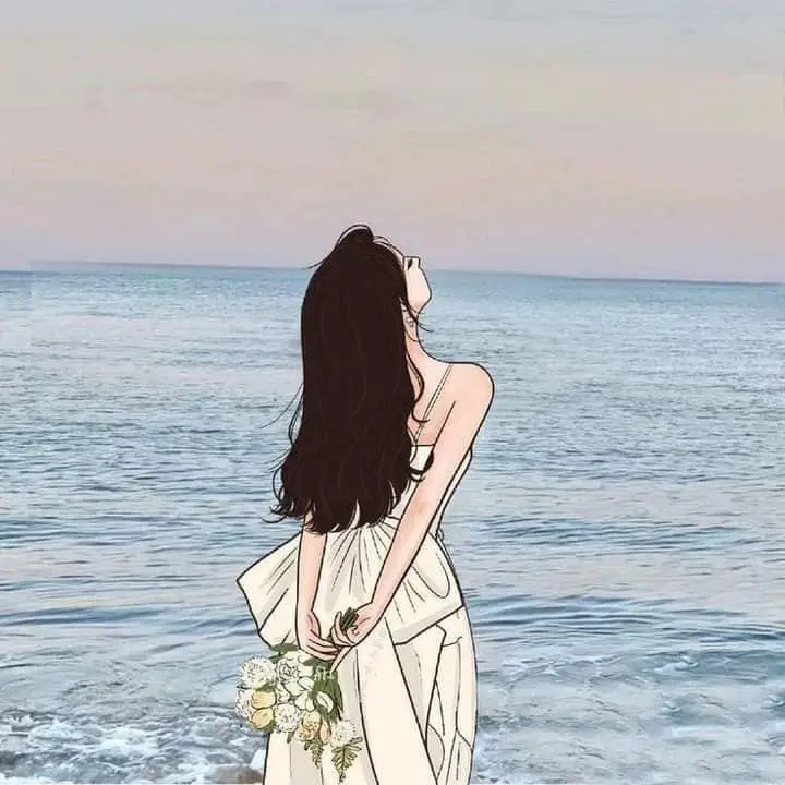 Hình nền cô gái anime dễ thương 20