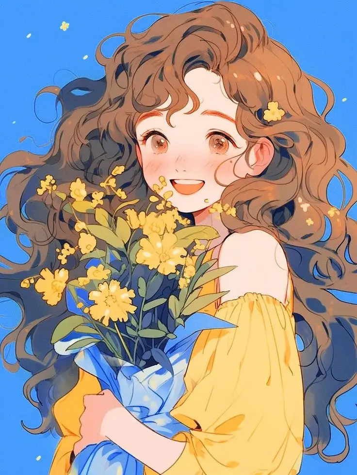 Hình nền cô gái anime dễ thương 36