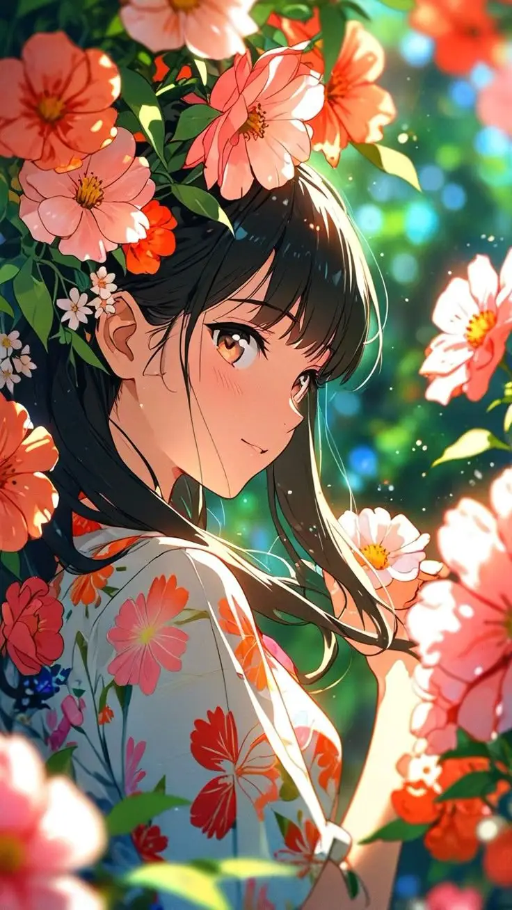Hình nền cô gái anime dễ thương 46