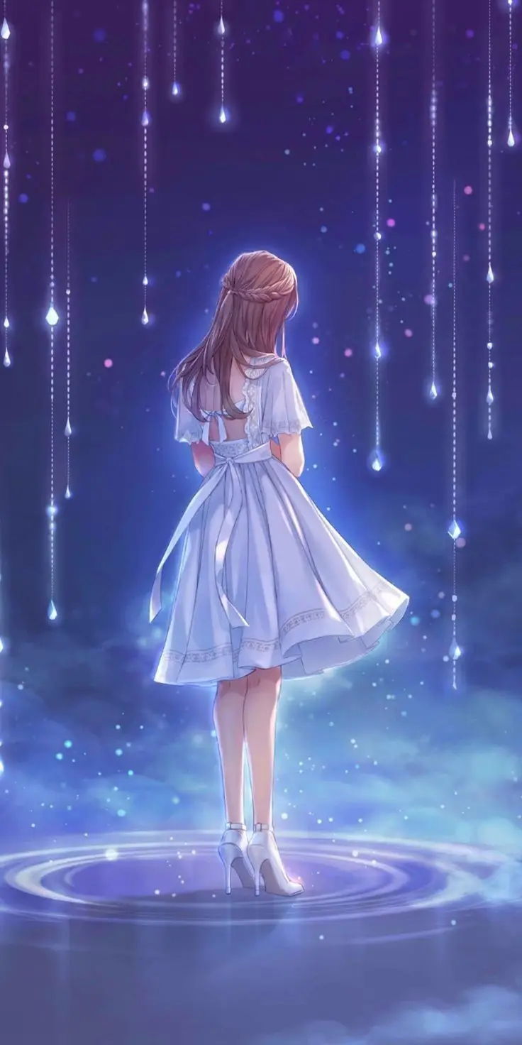 Hình nền cô gái anime dễ thương 48