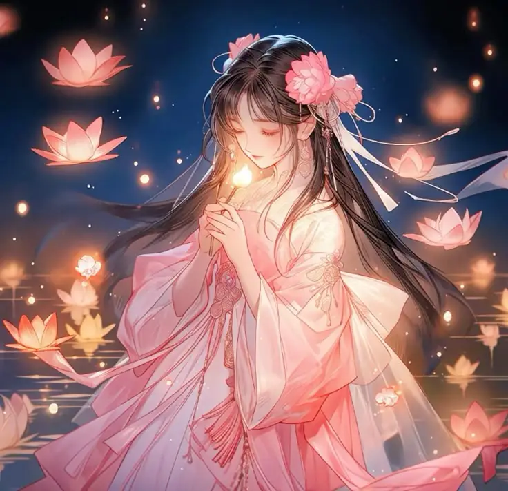 Hình nền cô gái anime dễ thương 54
