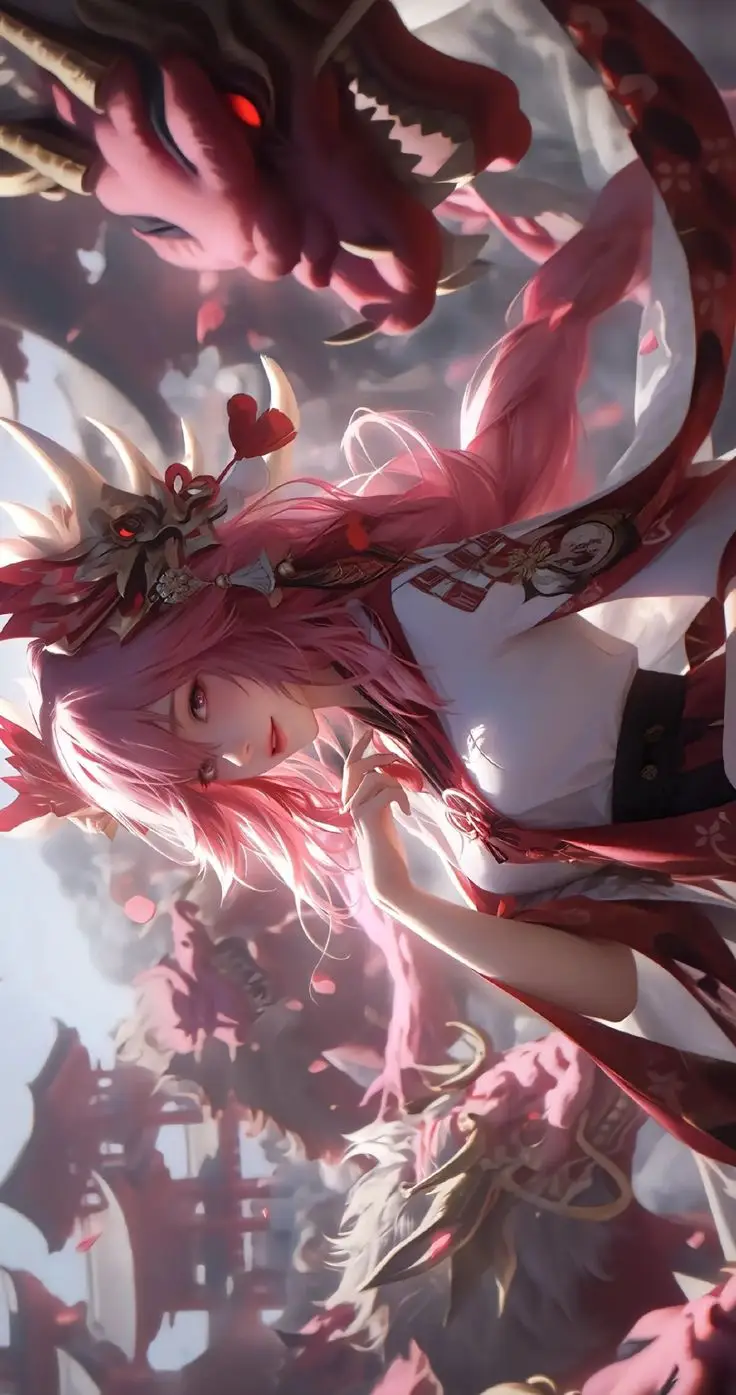 Hình nền cô gái anime dễ thương 60