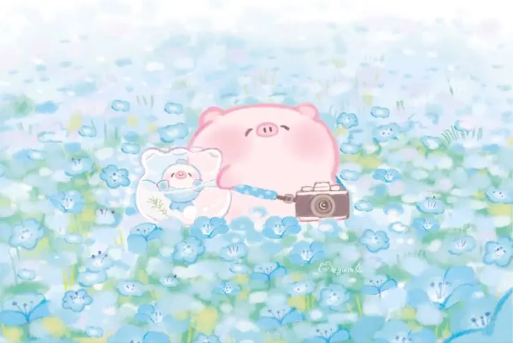Hình Nền Con Heo Cute Dễ Thương Cho Máy Tính 1