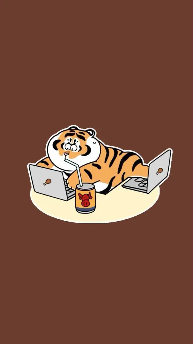 Hình nền con hổ cute độc đáo và sáng tạo