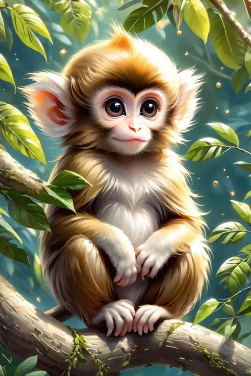 Hình nền con khỉ cute dễ thương 12