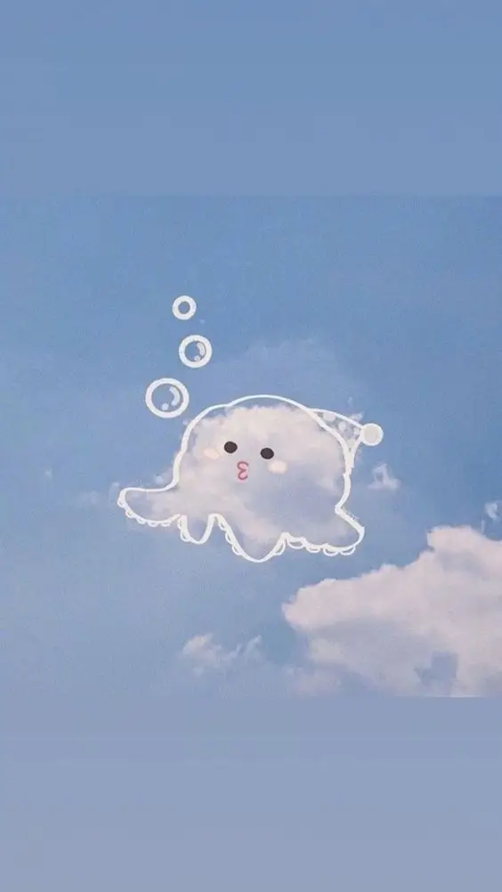 Hình nền dễ thương ảnh mây cute - Thế giới bầu trời trong lành 21