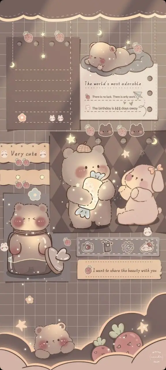 Hình nền gấu nâu cute mang lại niềm vui cho bạn 47