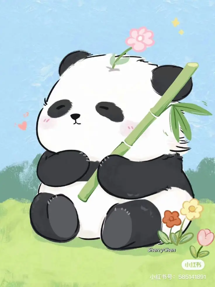 Hình nền gấu trúc cute đáng yêu 35