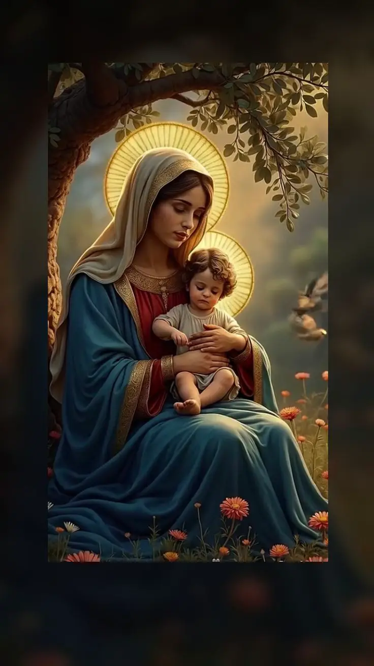 Hình nền đức mẹ Maria đẹp cho máy tính và điện thoại 59