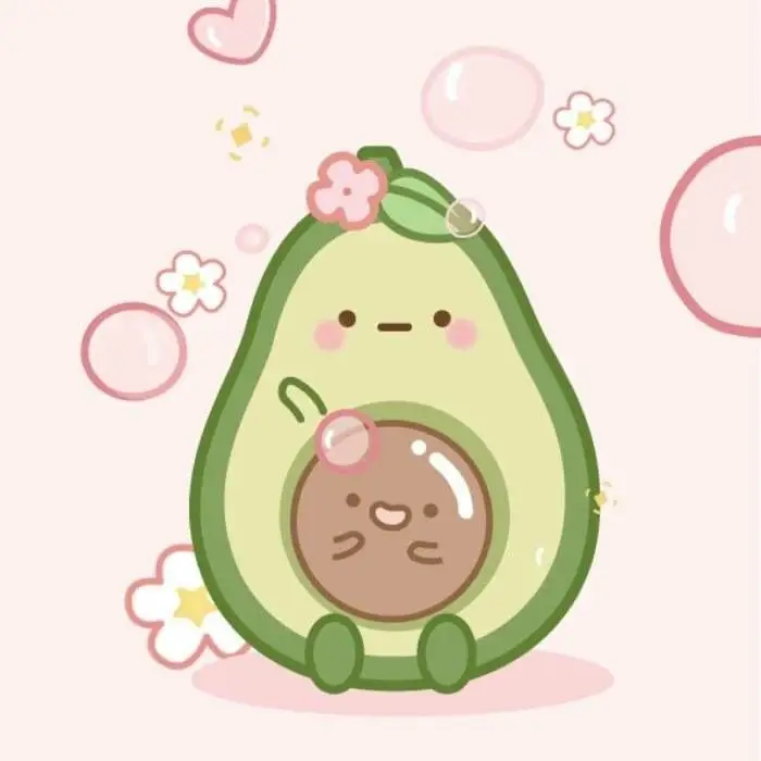 Hình nền hình trái bơ cute ngập tràn màu sắc 6