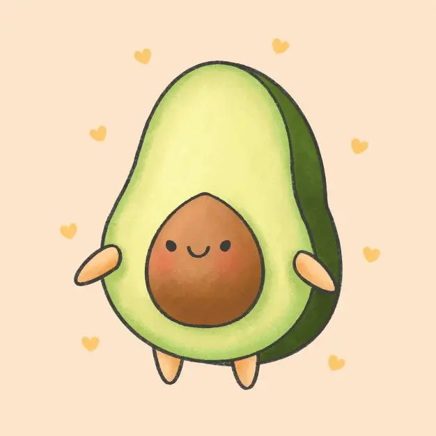Hình nền hình trái bơ cute ngập tràn màu sắc 7
