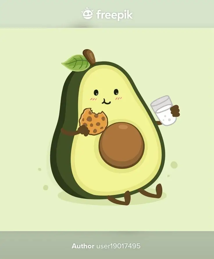 Hình nền hình trái bơ cute ngập tràn màu sắc 21