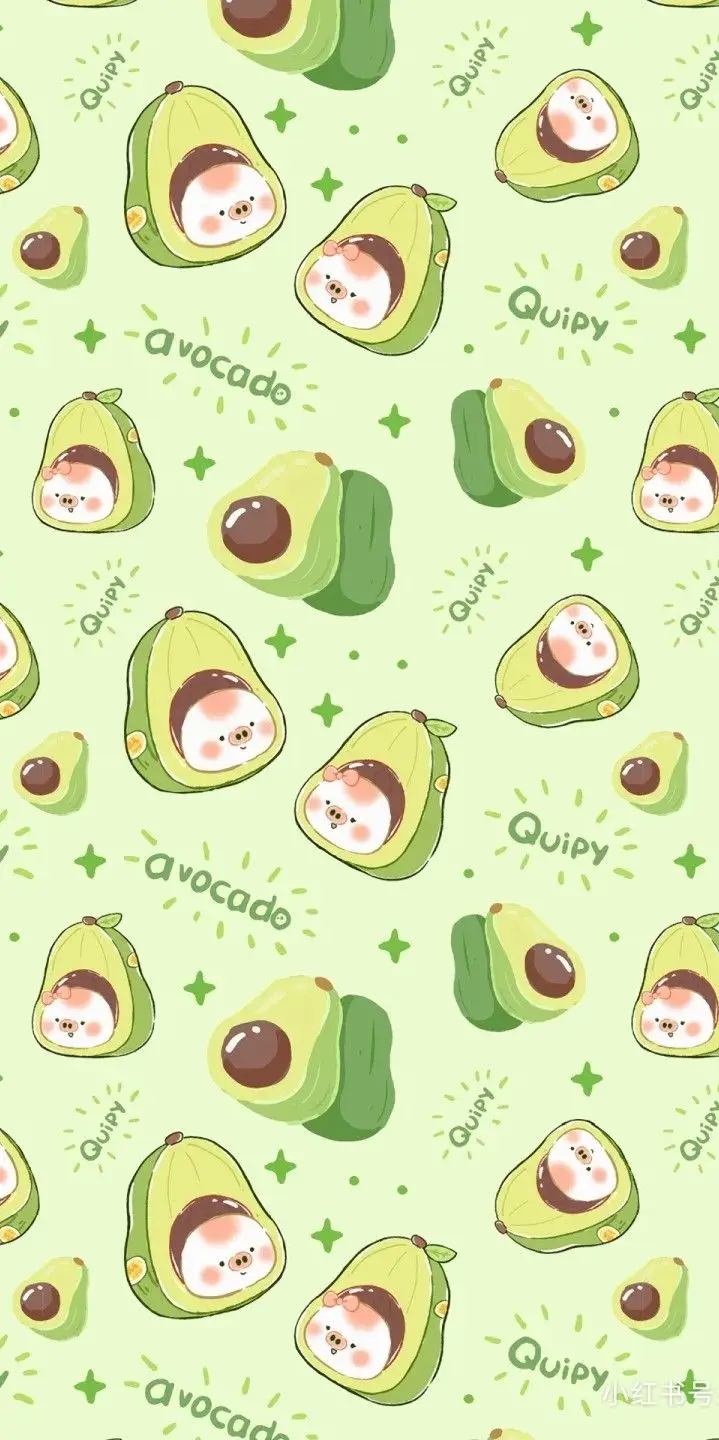 Hình nền hình trái bơ cute ngập tràn màu sắc 23