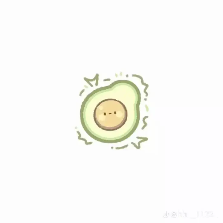 Hình nền hình trái bơ cute ngập tràn màu sắc 24