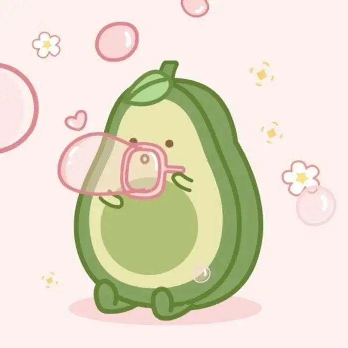 Hình nền hình trái bơ cute ngập tràn màu sắc 26