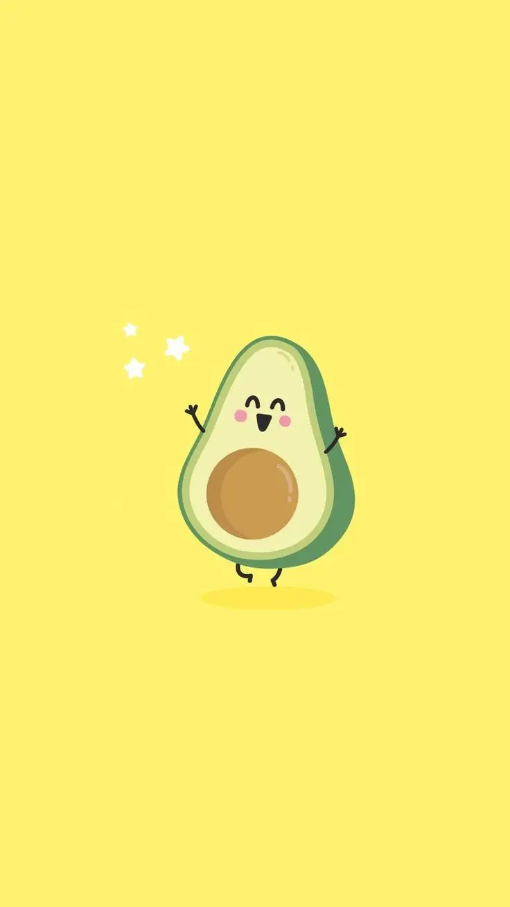 Hình nền hình trái bơ cute ngập tràn màu sắc 40