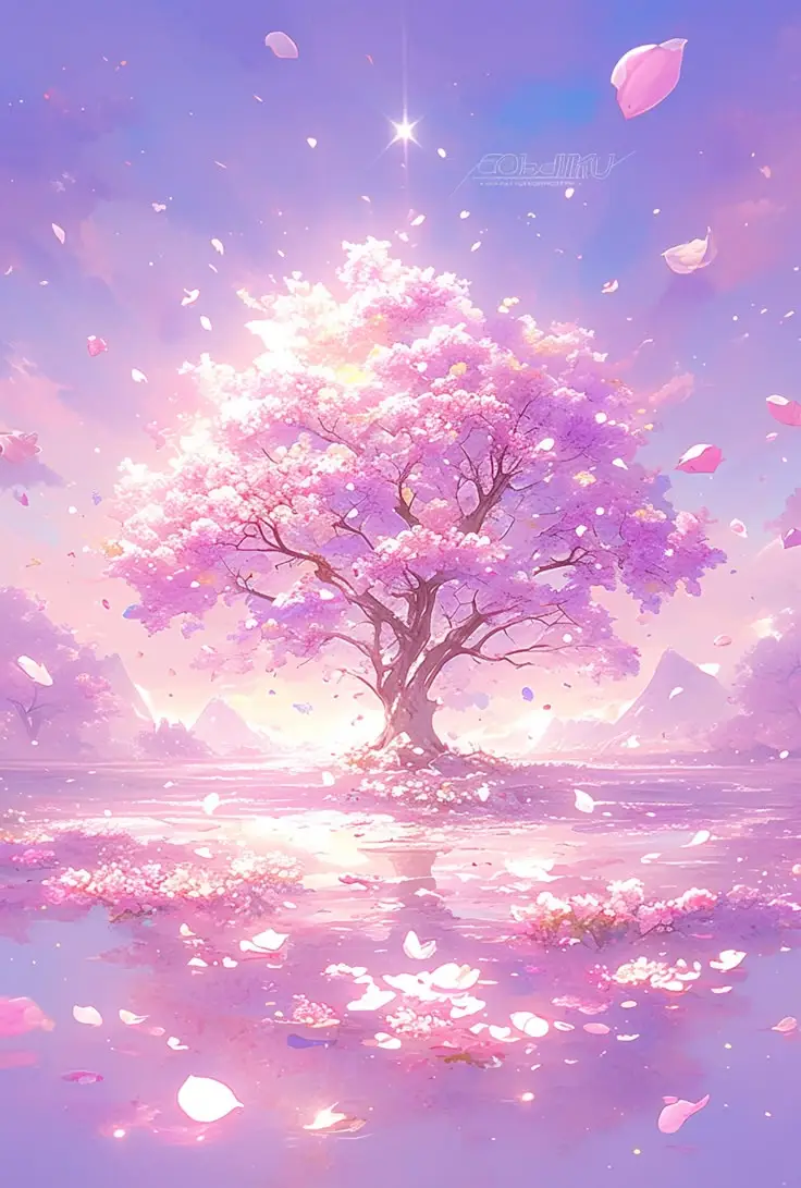 Hình nền hoa anh đào anime tuyệt đẹp cho máy tính 7