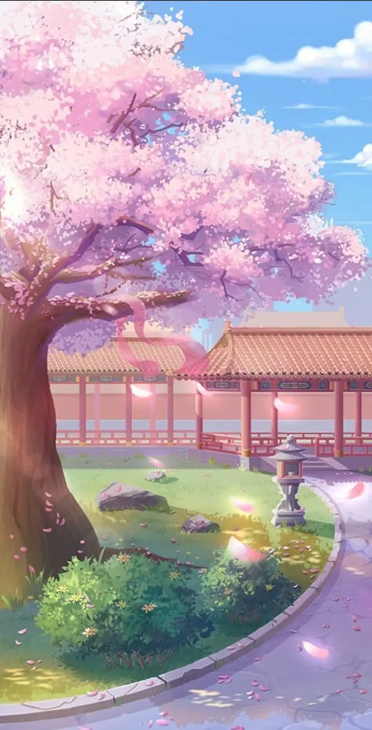 Hình nền hoa anh đào anime tuyệt đẹp cho máy tính 20