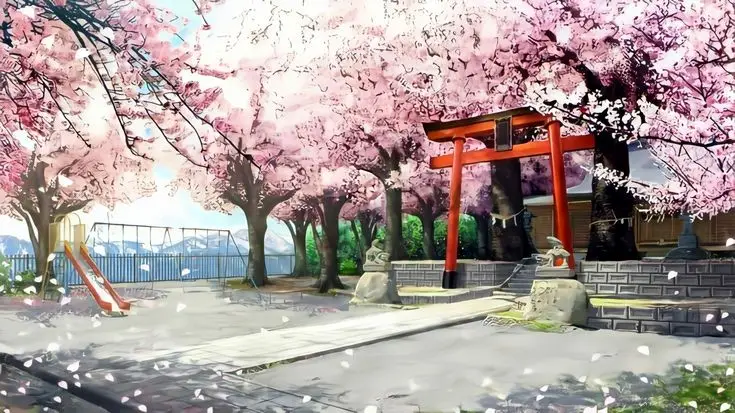 Hình nền hoa anh đào anime tuyệt đẹp cho máy tính 25