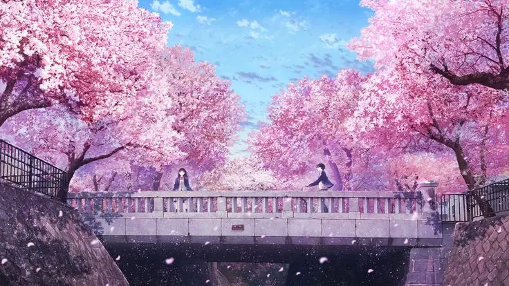 Hình nền hoa anh đào anime tuyệt đẹp cho máy tính 34