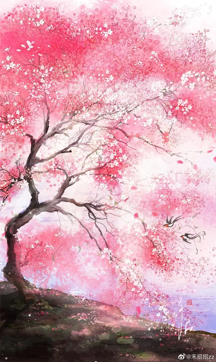 Hình nền hoa anh đào anime tuyệt đẹp cho máy tính 37