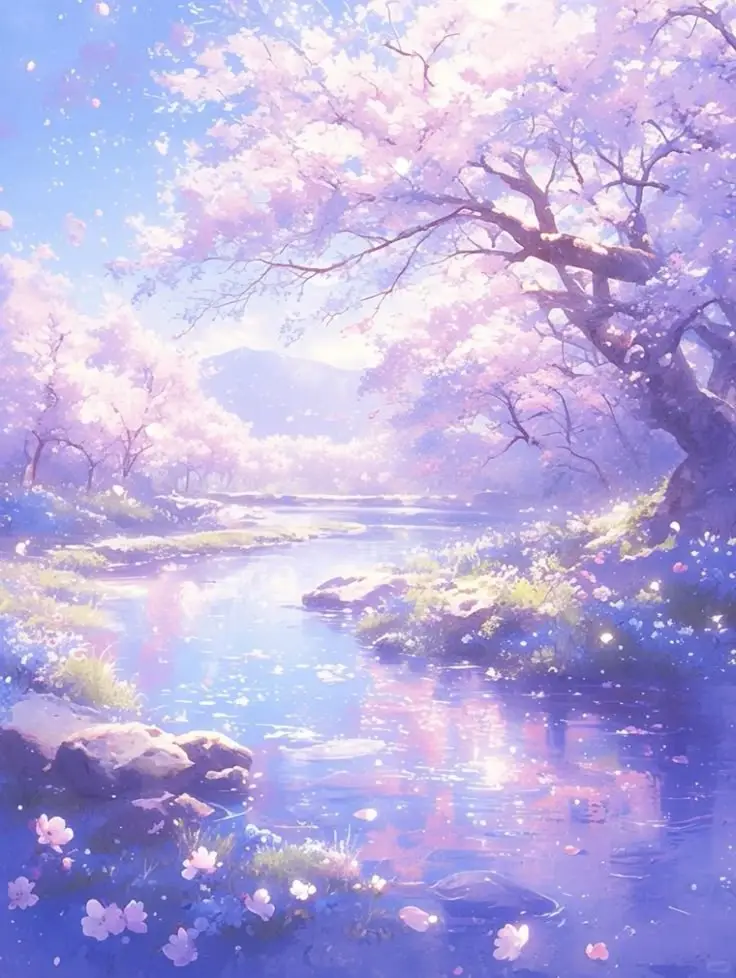 Hình nền hoa anh đào anime tuyệt đẹp cho máy tính 55