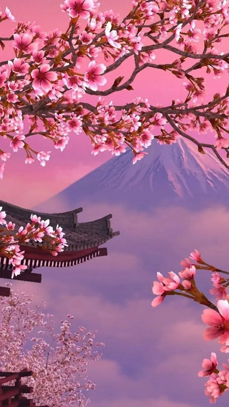 Hình nền hoa anh đào anime tuyệt đẹp cho máy tính 60