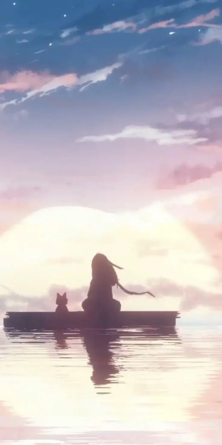 Hình nền hoàng hôn anime - Vẻ đẹp lãng mạn của phía chân trời 4