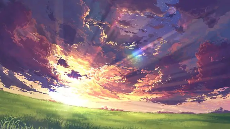 Hình nền hoàng hôn anime - Vẻ đẹp lãng mạn của phía chân trời 10