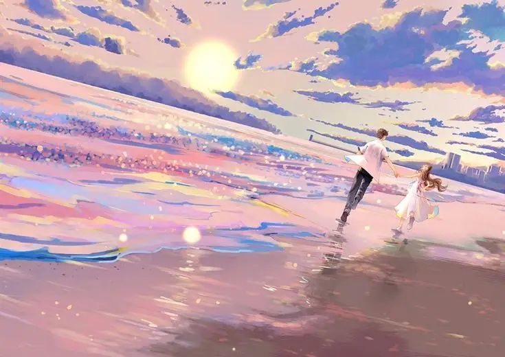 Hình nền hoàng hôn anime - Vẻ đẹp lãng mạn của phía chân trời 16