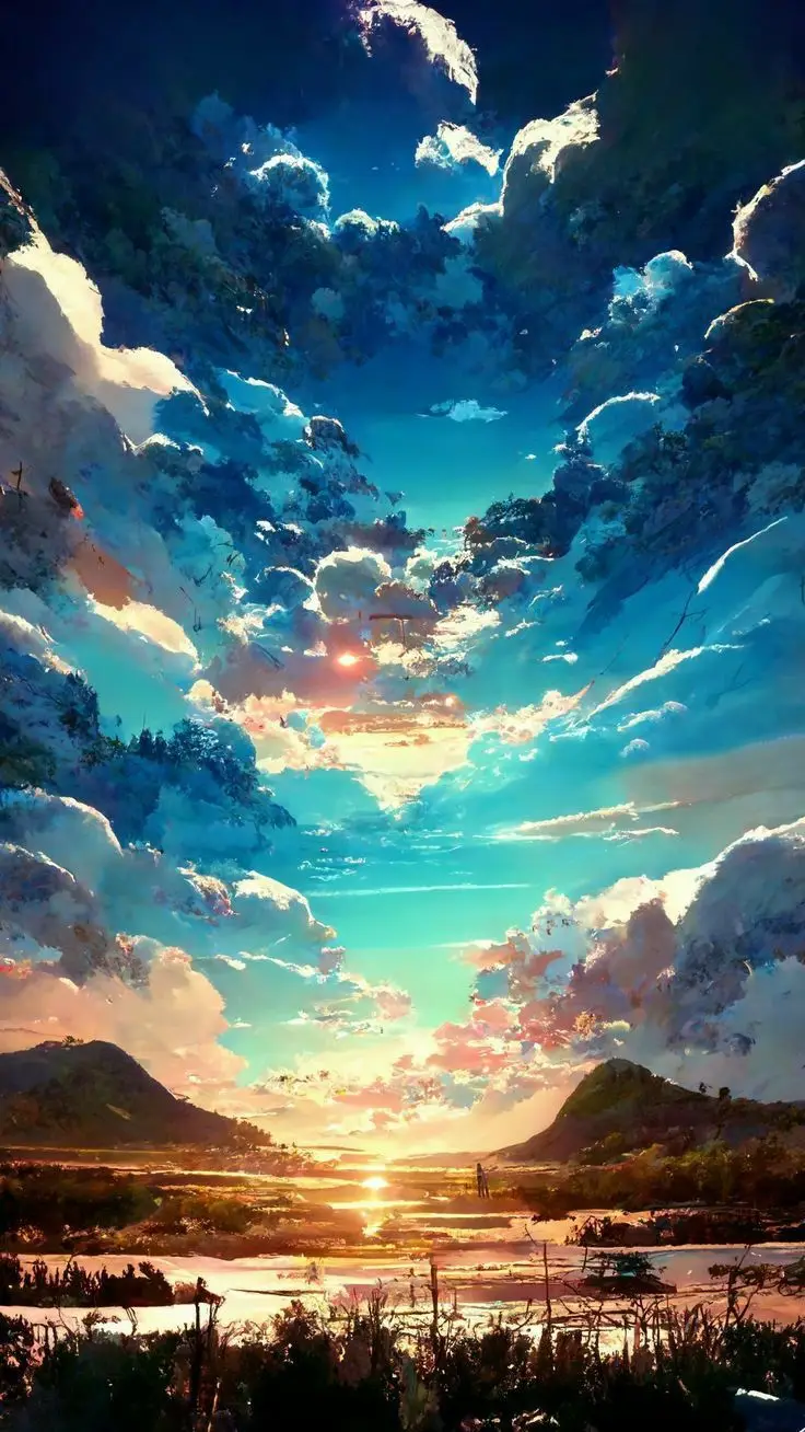 Hình nền hoàng hôn anime – Vẻ đẹp lãng mạn của phía chân trời