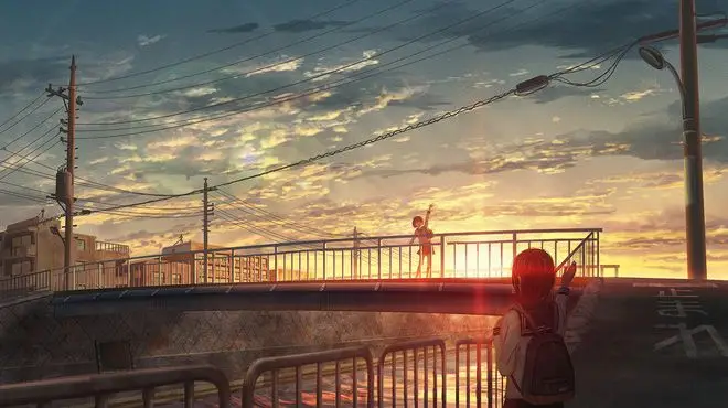 Hình nền hoàng hôn anime - Vẻ đẹp lãng mạn của phía chân trời 28