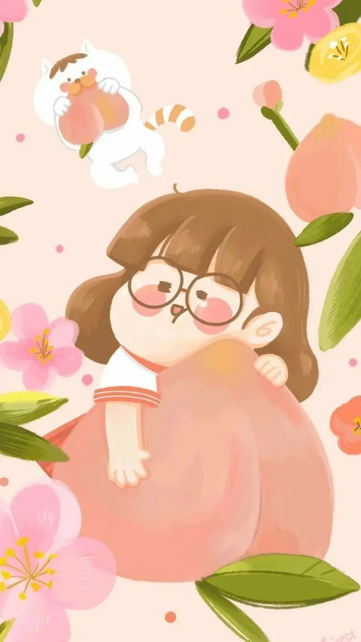 Hình nền điện thoại cô gái cute dễ thương đáng yêu 7