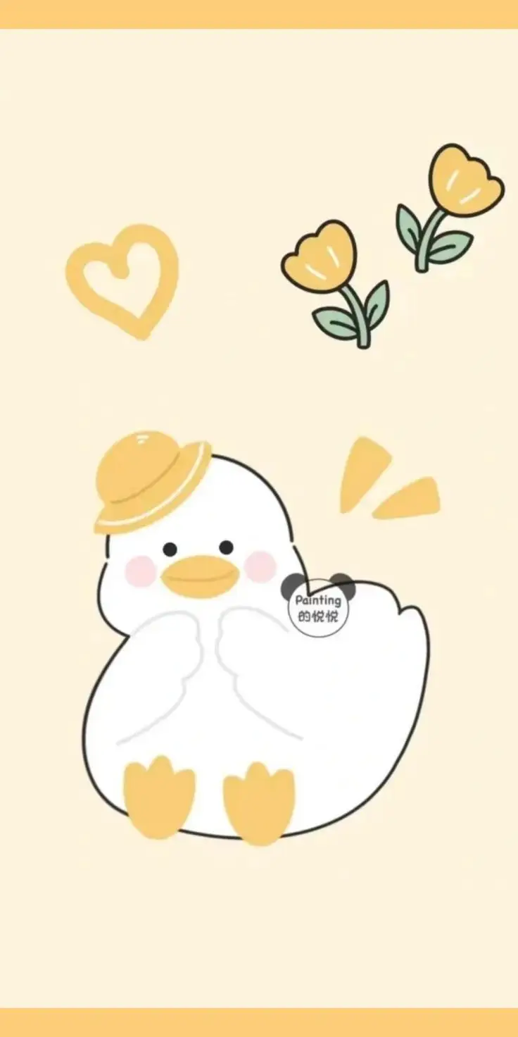 Hình nền điện thoại con vịt cute siêu dễ thương 19