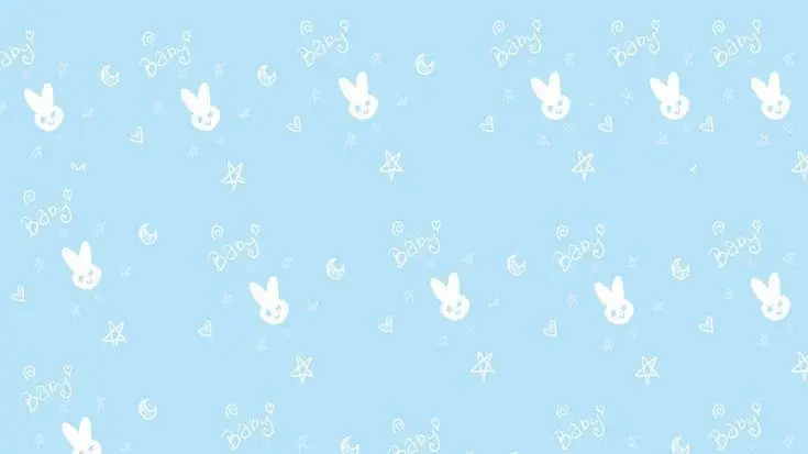 Hình nền điện thoại cute màu xanh dương - Chạm vào sự đáng yêu 21