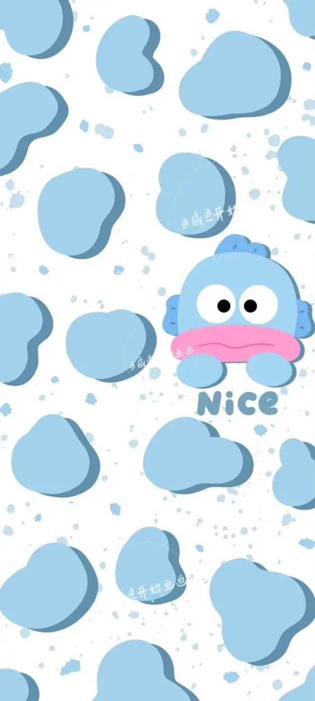 Hình nền điện thoại cute màu xanh dương - Chạm vào sự đáng yêu 22