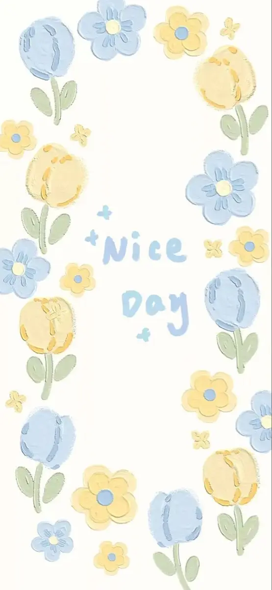 Hình nền điện thoại cute màu xanh dương - Chạm vào sự đáng yêu 39