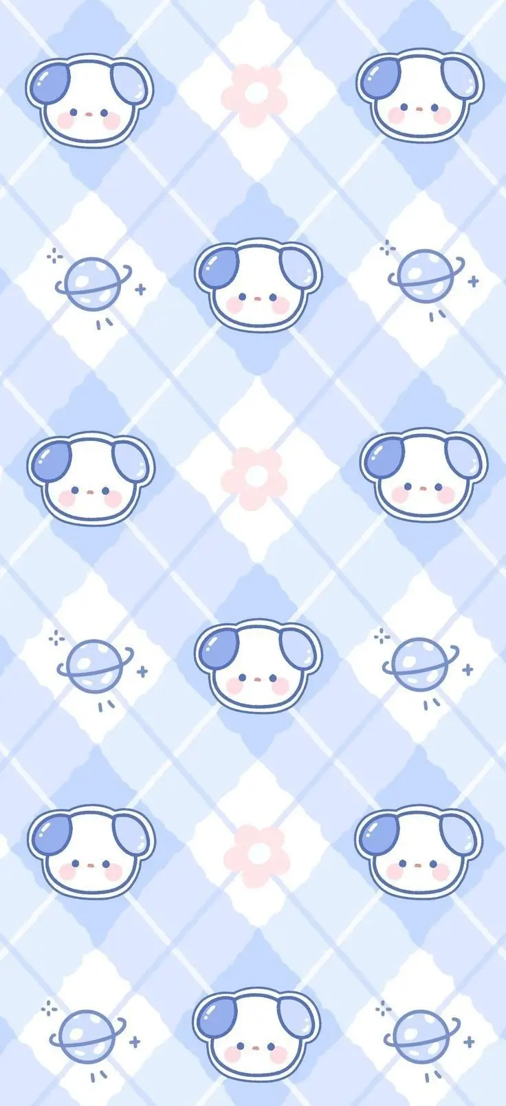 Hình nền điện thoại cute màu xanh dương - Chạm vào sự đáng yêu 40