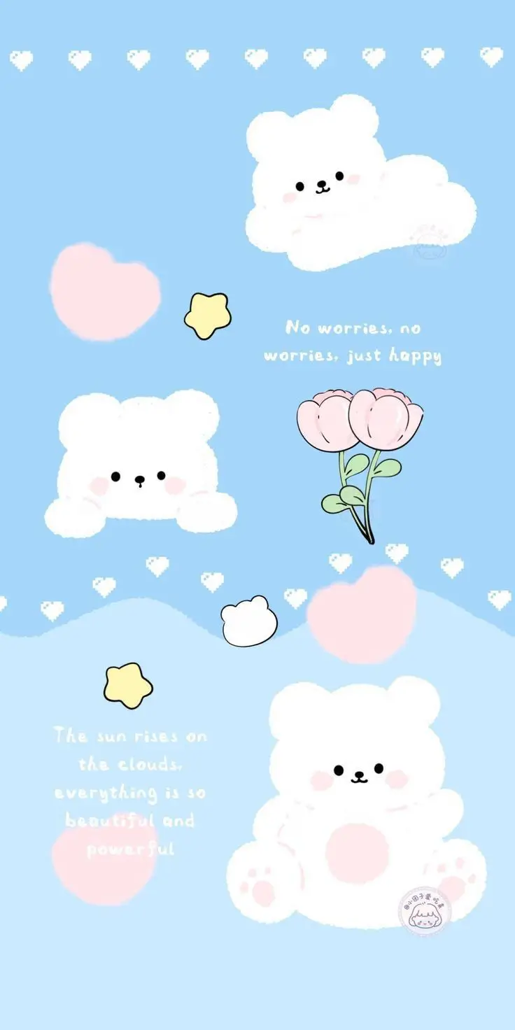 Hình nền điện thoại màu xanh dương cute cho bạn 24