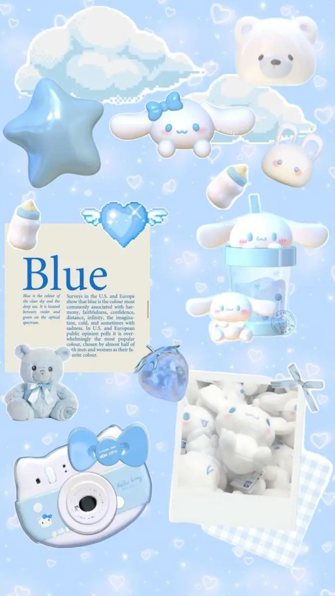Hình nền điện thoại màu xanh dương cute cho bạn 45