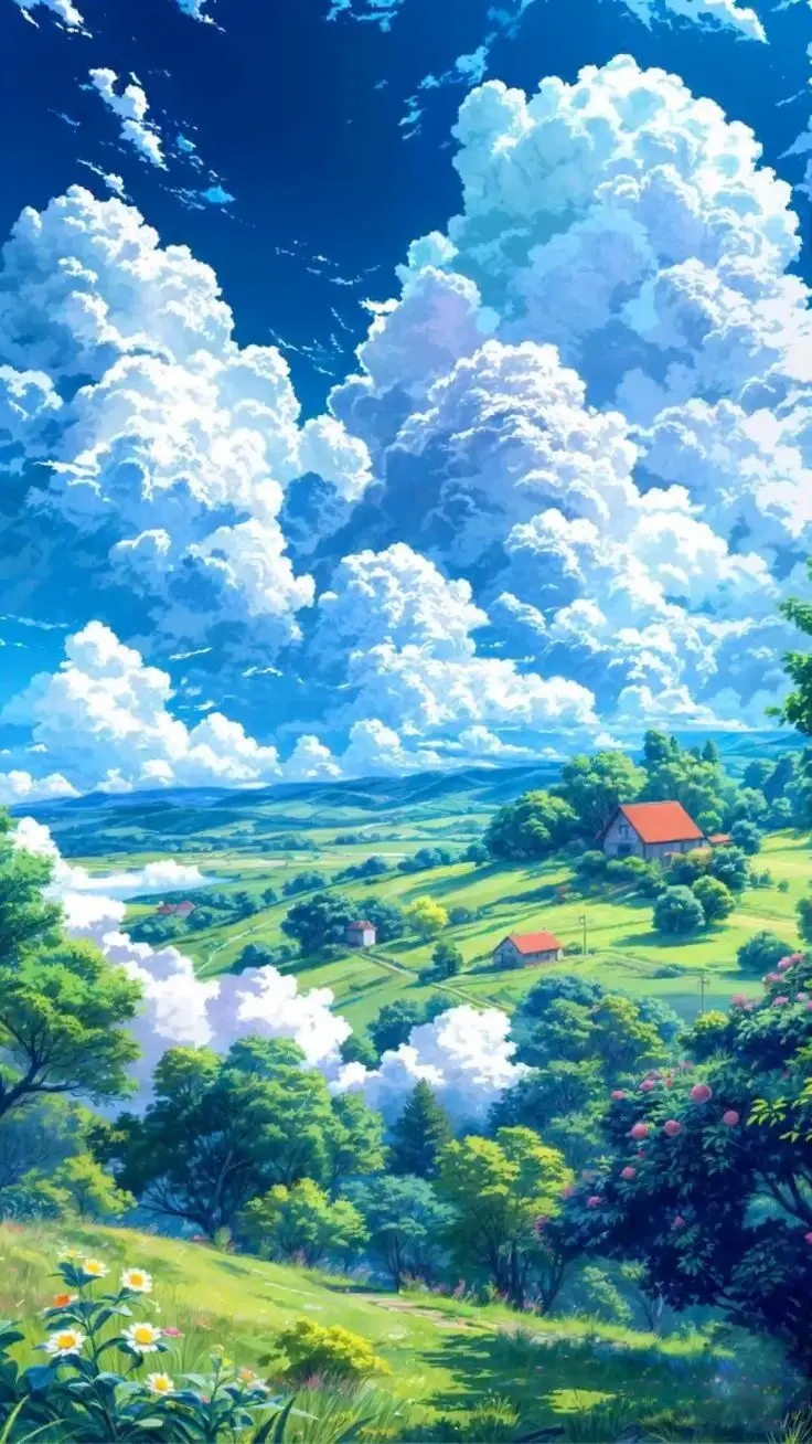 Hình nền điện thoại phong cảnh anime đẹp mê mẩn 1