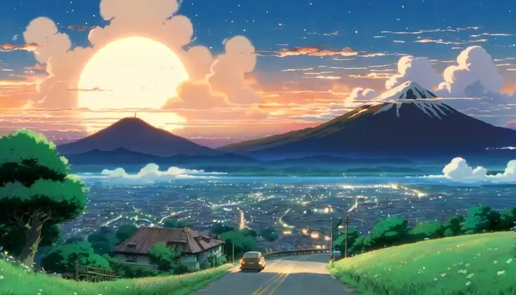 Hình nền điện thoại phong cảnh anime đẹp mê mẩn 43