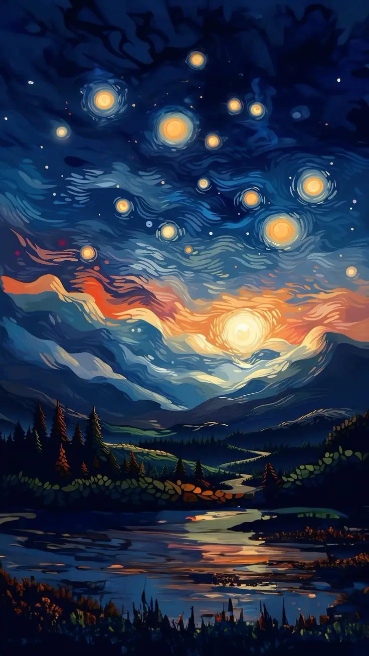 Hình nền điện thoại Van Gogh - Khám phá nghệ thuật qua từng hình ảnh 14