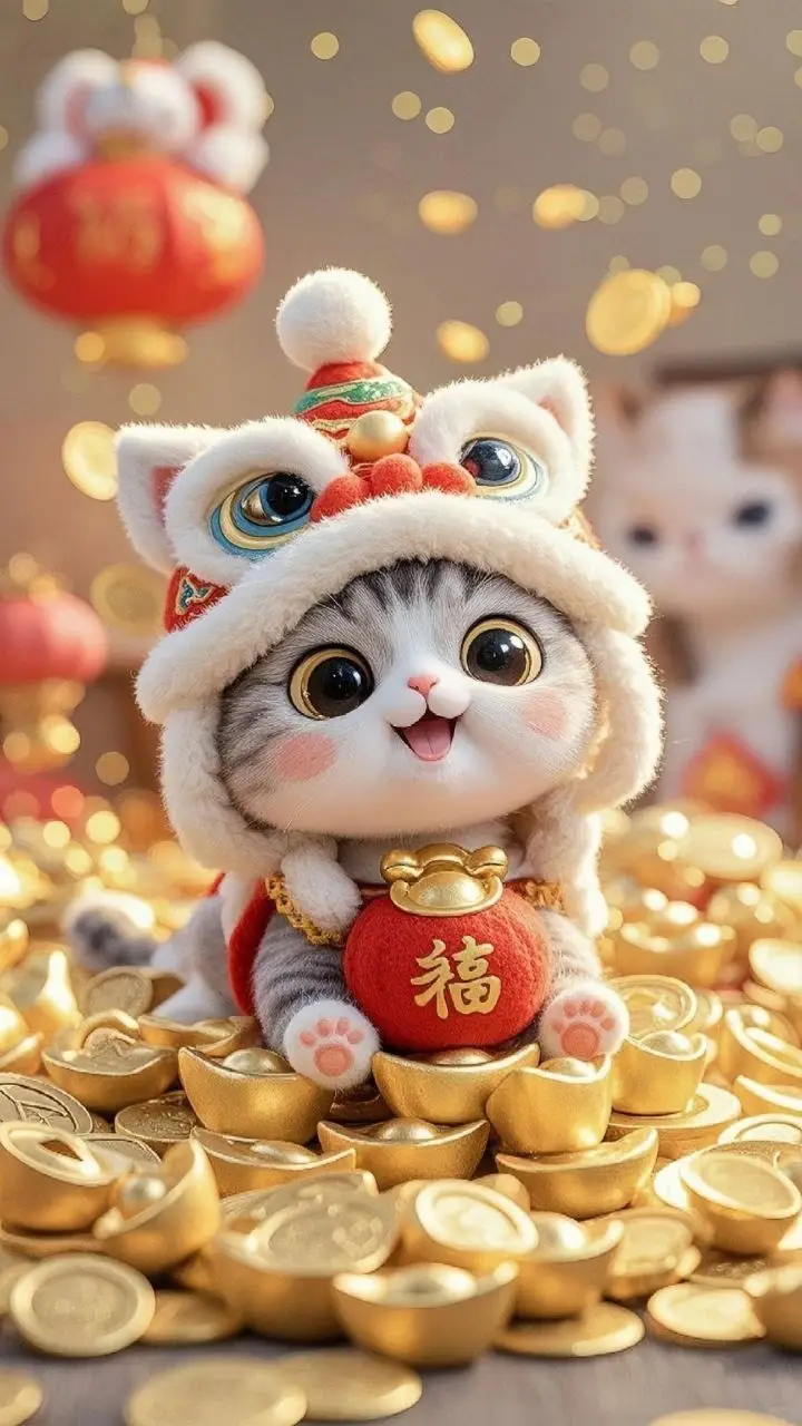Hình Nền Mèo 3D Cute Dễ Thương 10
